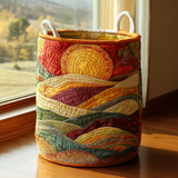 Floral Quilted Laundry Basket – Design 0372