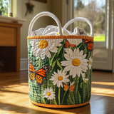 Sunflowers Quilted Laundry Basket – Design 0406