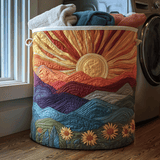 Quilted laundry basket – floral motif – NCU0TH2926