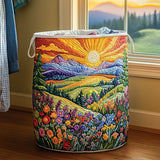 Floral Quilted Laundry Basket – Design 0605