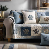 Sweet Paw Prints – Style 2 | Quilted Sofa Cover Collection
