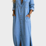Joanna Button Denim Dress
