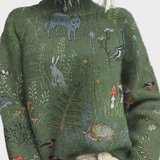 Coral Roll-Neck Jumper