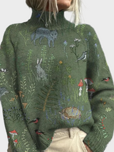 Coral Roll-Neck Jumper