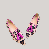 Pink Leopard Print Loafers