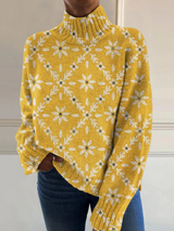 Georgia Vintage Colour Block Roll Neck