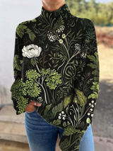 Willow | Botanical floral high-neck top