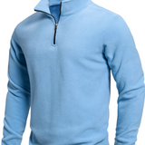 Stephen | Long-Sleeve Zip-Neck Jumper
