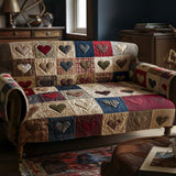 Warm Hearts | Quilted Sofa Cover