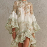 Dijana - Chiffon Ruffle Dress