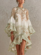Dijana - Chiffon Ruffle Dress