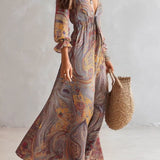 Sanja - Maxi Chiffon V-Neck Dress