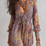 Sanja - Maxi Chiffon V-Neck Dress