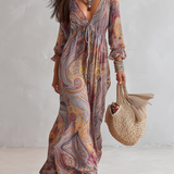 Sanja - Maxi Chiffon V-Neck Dress