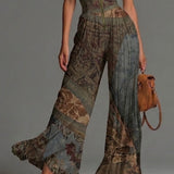 Ema - Chiffon Pleated Wide-Leg Jumpsuit