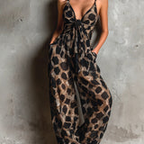 Zvjezdana - Wide Leg Jumpsuit Animal Print