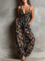Zvjezdana - Wide Leg Jumpsuit Animal Print