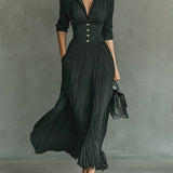 Elvira™ | Long pleated dress