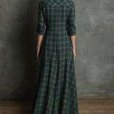 Luna Long Check Dress