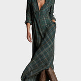 Luna Long Check Dress