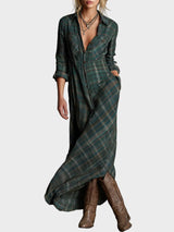 Luna Long Check Dress