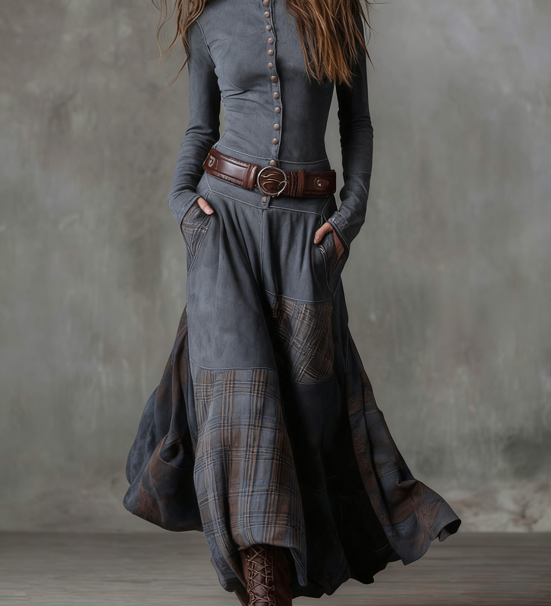 Elisa™ | Maxi dress with a belt