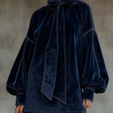 Trinity Velvet Bow Dress