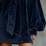 Trinity Velvet Bow Dress