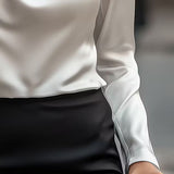 Erika - Satin Drape Blouse