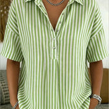 Vera - Linen Striped Shirt