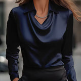 Erika - Satin Drape Blouse