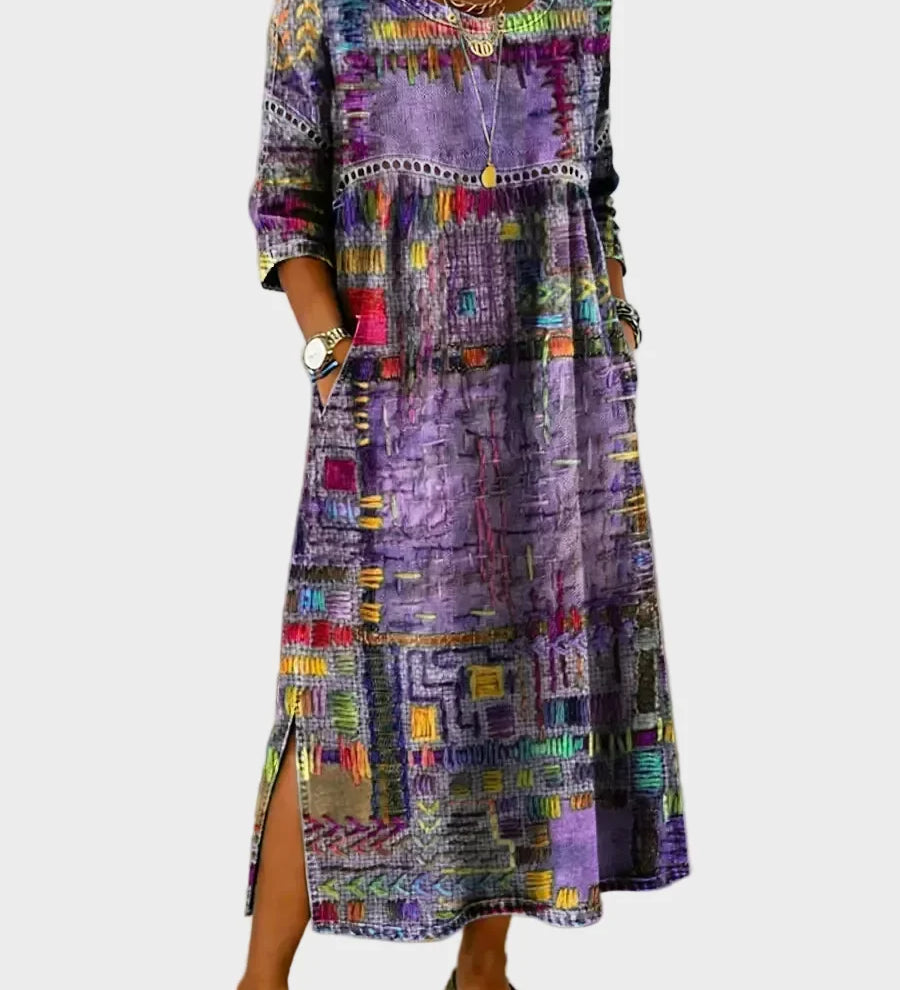 Ariadne Multicolour Patchwork Denim Dress