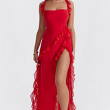 Meissa | Dress with Asymmetric Ruffles
