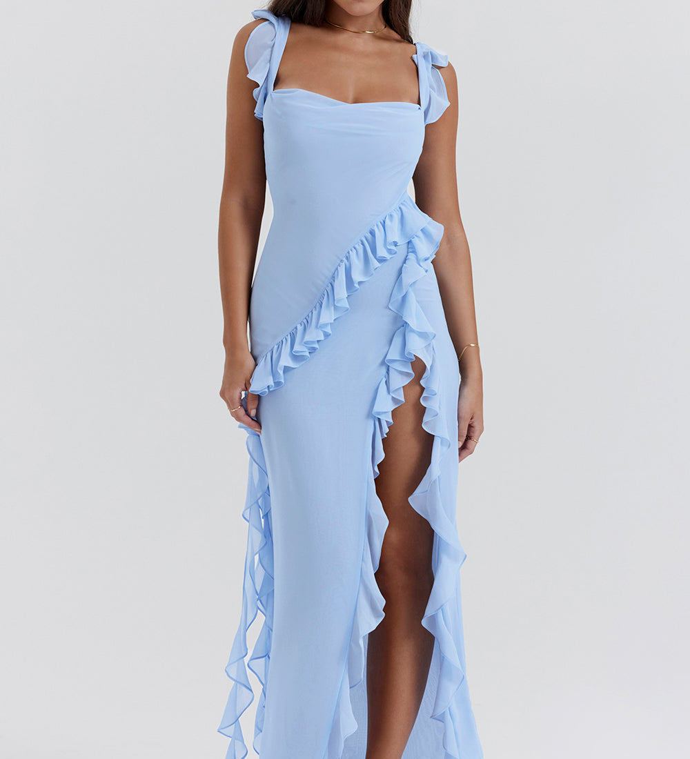 Meissa Asymmetric Ruffle Dress