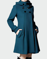 Helena Hooded Collar Coat