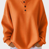 Anne - Waffle knit Henley shirt