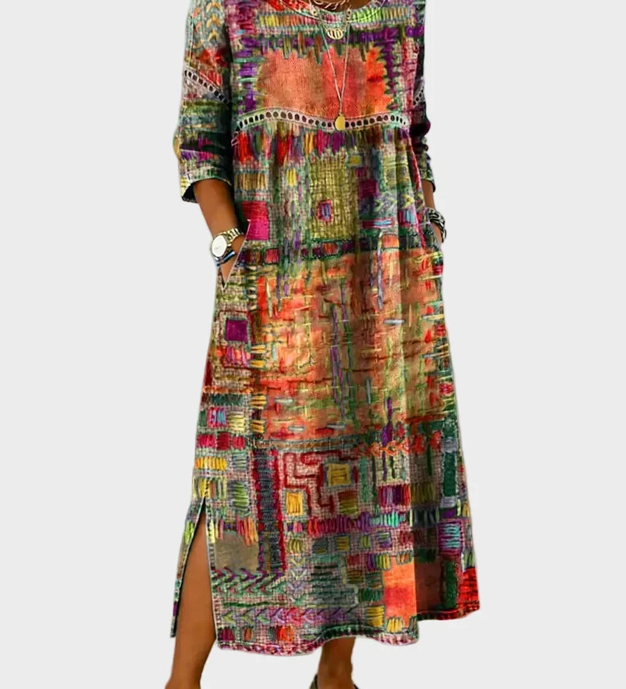 Ariadne Multicolour Patchwork Denim Dress