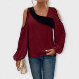 Marina – Elegant blouse with a modern square neckline