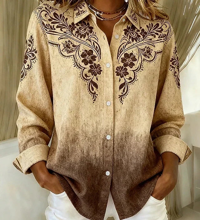 Carol | Western Floral Print Shirt
