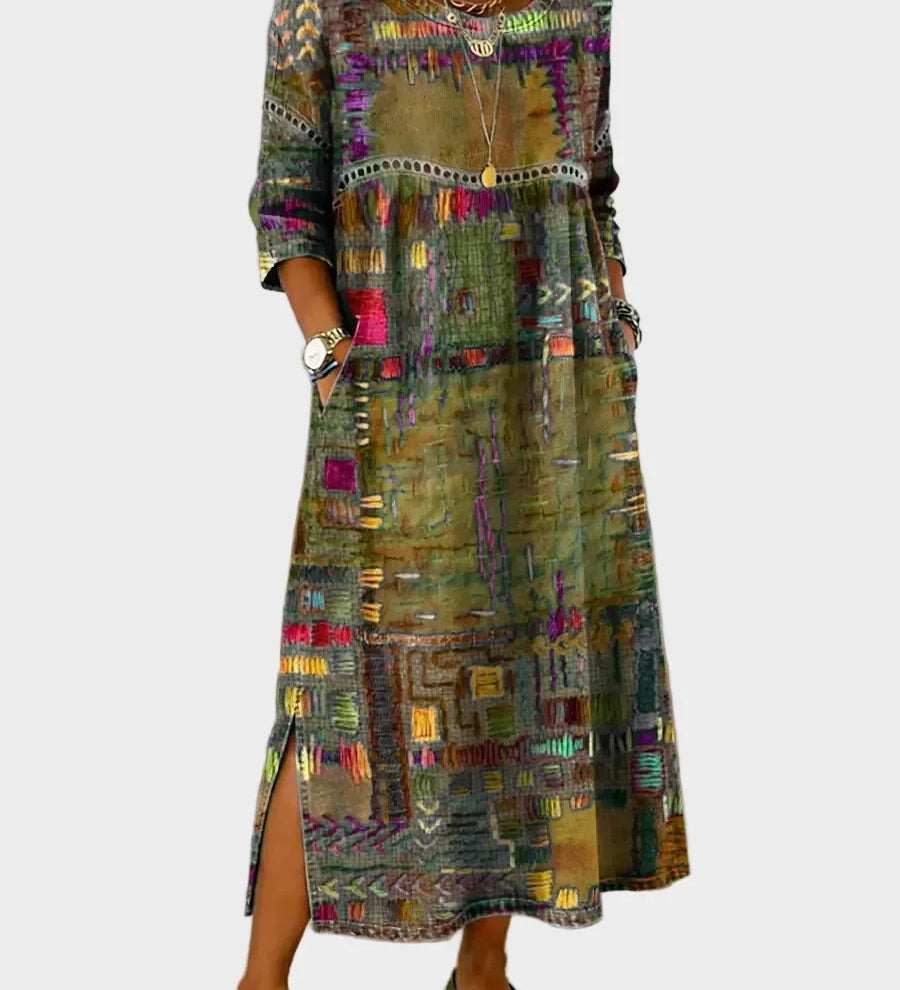 Ariadne Multicolour Patchwork Denim Dress
