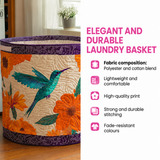 Highland Cow & Flowers Quilted Laundry Basket – Design 0495