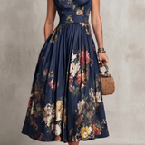 Jana - Floral Pleated Midi Dress