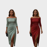 Evelyn Elegant Off-Shoulder Dress