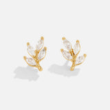 Crystal Chic Leaf Earrings