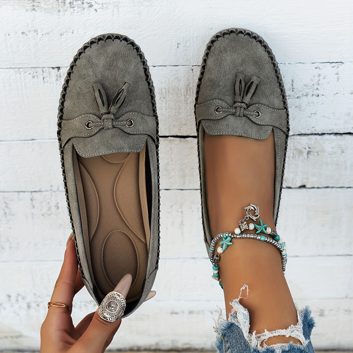 Nadine - Classic Loafers with tassel detail