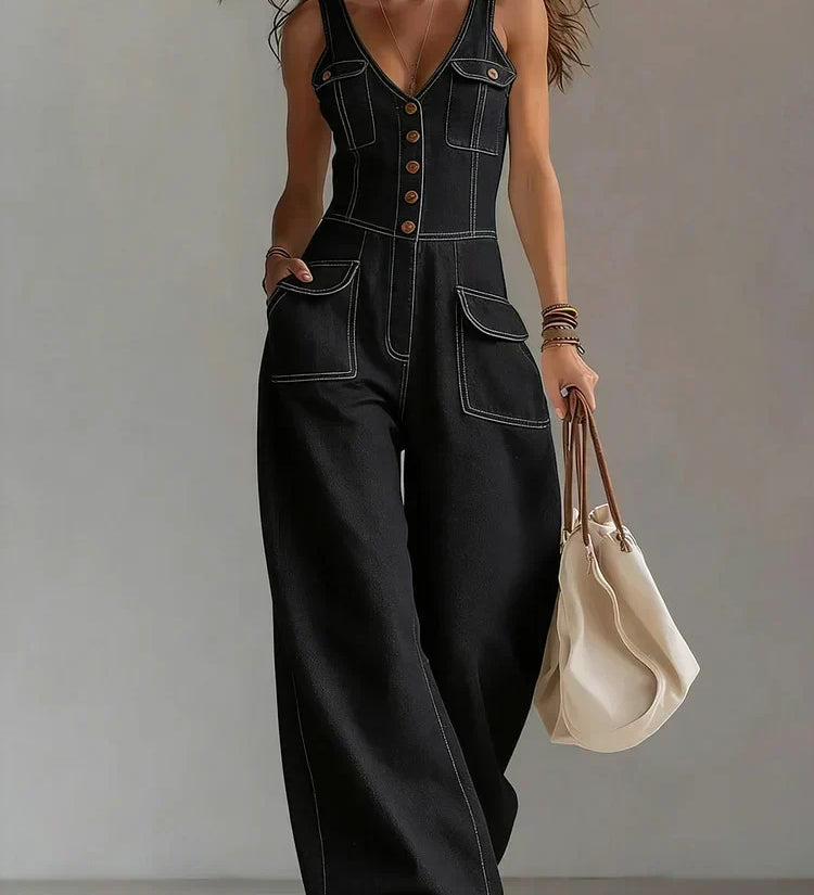 Evelyn Relaxed Denim Jumpsuit
