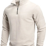 Stephen | Long-Sleeve Zip-Neck Jumper