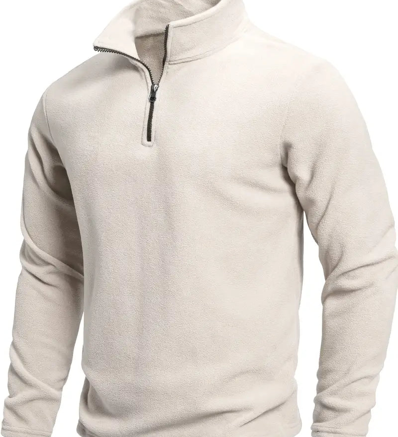 Stephen | Long-Sleeve Zip-Neck Jumper