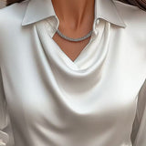 Erika - Satin Drape Blouse