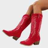 Biserka - Elegant embroidered cowboy boots